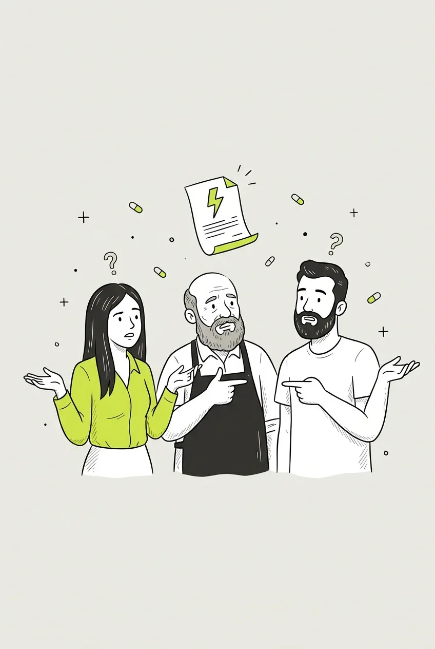 Sócios de uma empresa familiar conversando sobre as contas